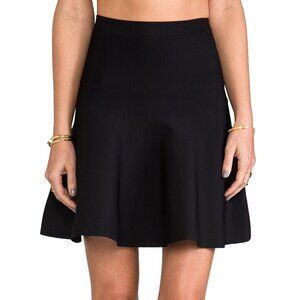 BCBGMAXAZRIA Black High-Waisted A-Line Flare Skirt